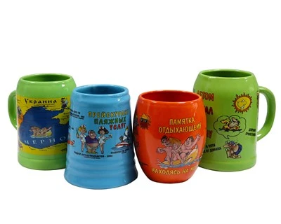 Barrel Shaped Ceramic Beer Mug