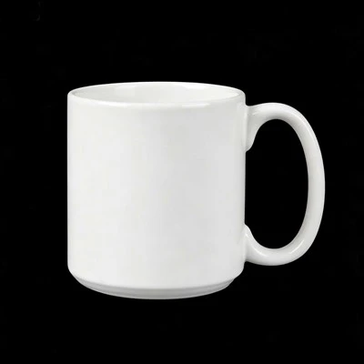 Hvide keramiske kaffekrus